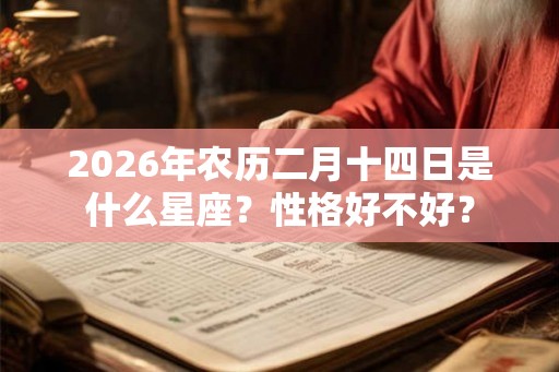 2026年农历二月十四日是什么星座?性格好不好? 2026年农历二月十四日是什么星座?性格好不好?