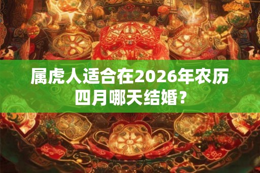 属虎人适合在2026年农历四月哪天结婚？