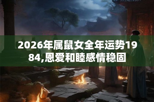 2026年属鼠女全年运势1984,恩爱和睦感情稳固