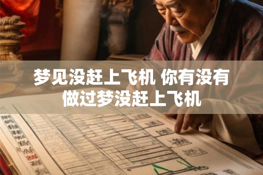 梦见没赶上飞机 你有没有做过梦没赶上飞机