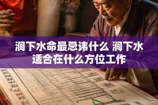 涧下水命最忌讳什么 涧下水适合在什么方位工作