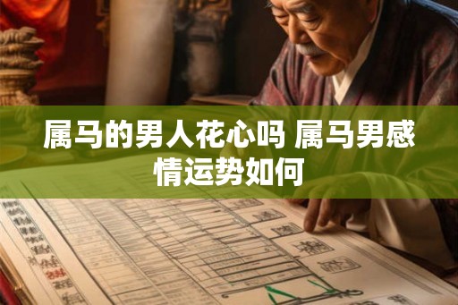 属马的男人花心吗 属马男感情运势如何