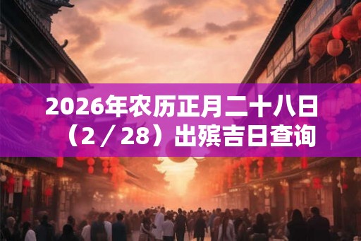 2026年农历正月二十八日(2/28)出殡吉日查询 2026年农历正月二十八日(2/28)出殡吉日查询
