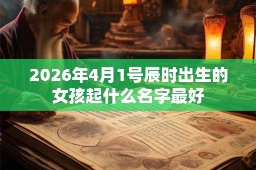 2026年4月1号辰时出生的女孩起什么名字最好