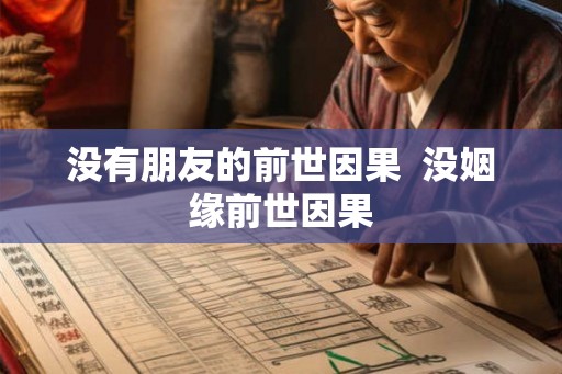 没有朋友的前世因果  没姻缘前世因果