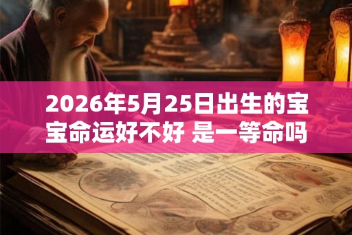 2026年5月25日出生的宝宝命运好不好 是一等命吗