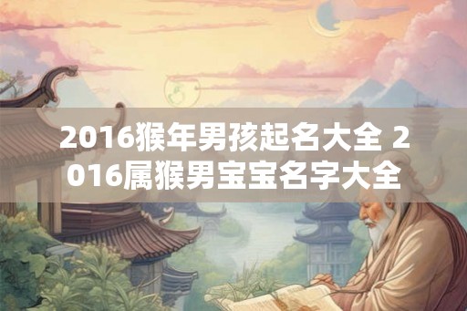 2016猴年男孩起名大全 2016属猴男宝宝名字大全