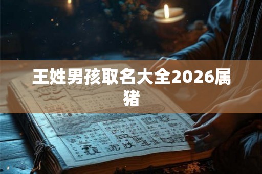 王姓男孩取名大全2026属猪