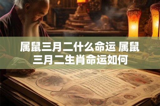 属鼠三月二什么命运 属鼠三月二生肖命运如何