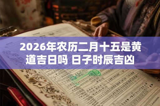 2026年农历二月十五是黄道吉日吗 日子时辰吉凶 2026年农历二月十五是黄道吉日吗 日子时辰吉凶