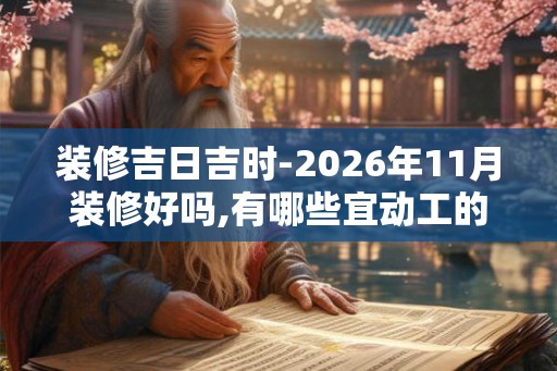 装修吉日吉时-2026年11月装修好吗,有哪些宜动工的好日子