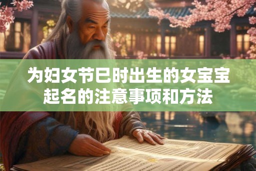为妇女节巳时出生的女宝宝起名的注意事项和方法