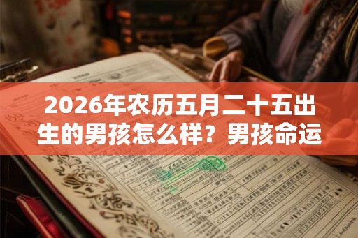 2026年农历五月二十五出生的男孩怎么样？男孩命运解析
