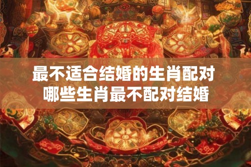 最不适合结婚的生肖配对 哪些生肖最不配对结婚