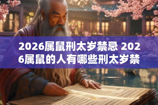 2026属鼠刑太岁禁忌 2026属鼠的人有哪些刑太岁禁忌