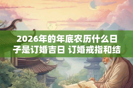 2026年的年底农历什么日子是订婚吉日 订婚戒指和结婚戒指差别