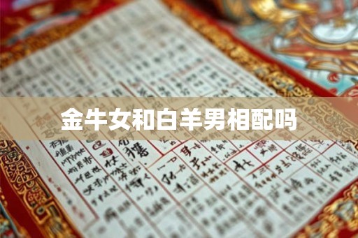 金牛女和白羊男相配吗
