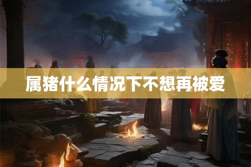 属猪什么情况下不想再被爱 属猪什么情况下不想再被爱