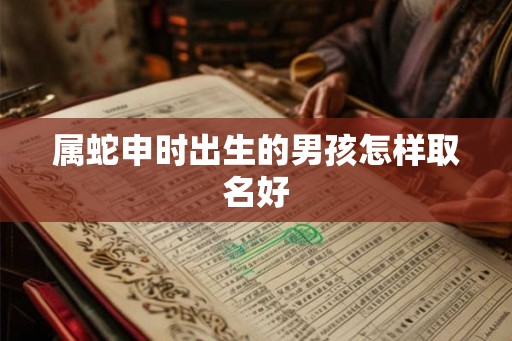 属蛇申时出生的男孩怎样取名好