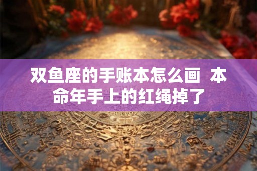 双鱼座的手账本怎么画 本命年手上的红绳掉了 双鱼座的手账本怎么画 本命年手上的红绳掉了