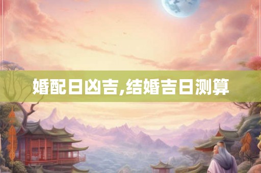 婚配日凶吉,结婚吉日测算