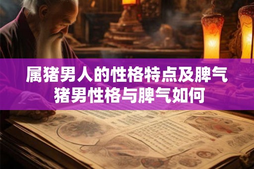 属猪男人的性格特点及脾气 猪男性格与脾气如何