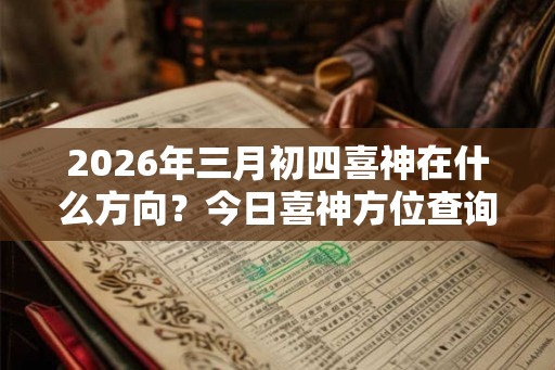 2026年三月初四喜神在什么方向？今日喜神方位查询