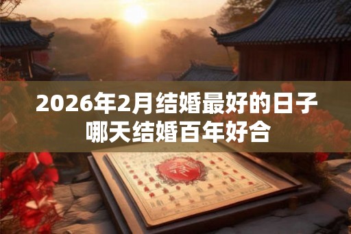 2026年2月结婚最好的日子 哪天结婚百年好合