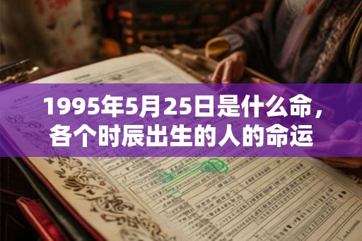 1995年5月25日是什么命，各个时辰出生的人的命运