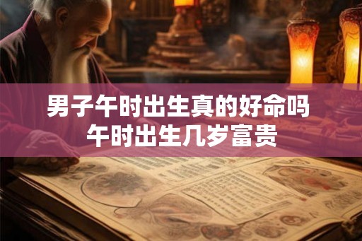 男子午时出生真的好命吗 午时出生几岁富贵 男子午时出生真的好命吗 午时出生几岁富贵
