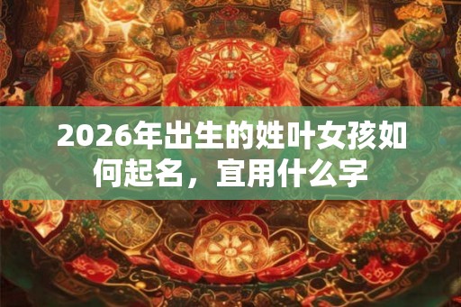 2026年出生的姓叶女孩如何起名,宜用什么字 2026年出生的姓叶女孩如何起名,宜用什么字