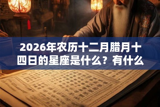 2026年农历十二月腊月十四日的星座是什么?有什么优点? 2026年农历十二月腊月十四日的星座是什么?有什么优点?