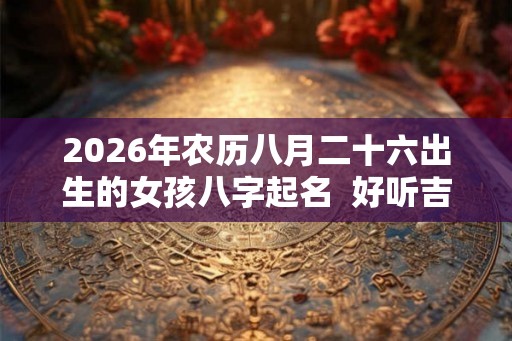 2026年农历八月二十六出生的女孩八字起名 好听吉利的名字 2026年农历八月二十六出生的女孩八字起名 好听吉利的名字
