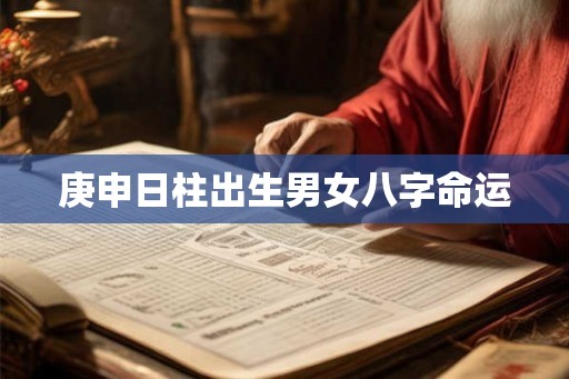 庚申日柱出生男女八字命运