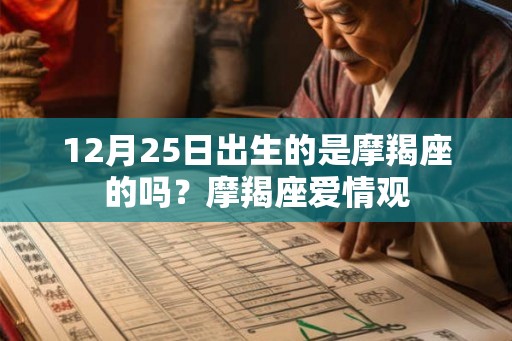 12月25日出生的是摩羯座的吗？摩羯座爱情观