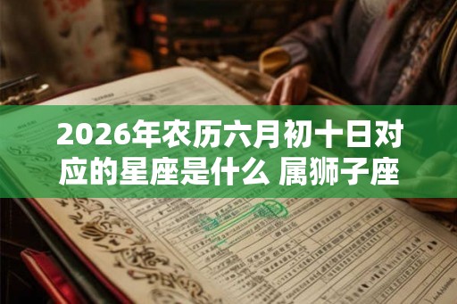 2026年农历六月初十日对应的星座是什么 属狮子座吗 2026年农历六月初十日对应的星座是什么 属狮子座吗