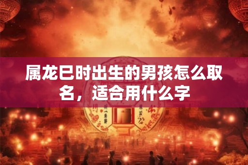 属龙巳时出生的男孩怎么取名，适合用什么字