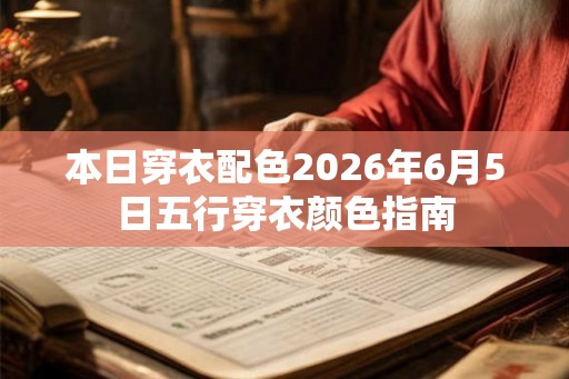 本日穿衣配色2026年6月5日五行穿衣颜色指南