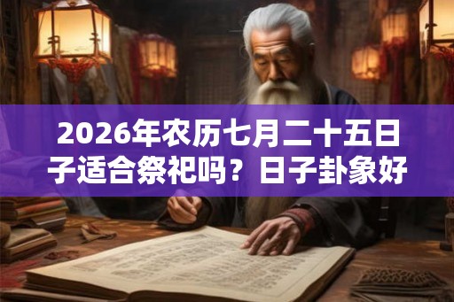 2026年农历七月二十五日子适合祭祀吗？日子卦象好不好？