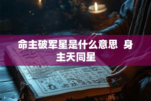 命主破军星是什么意思  身主天同星