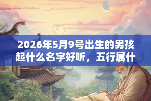 2026年5月9号出生的男孩起什么名字好听，五行属什么