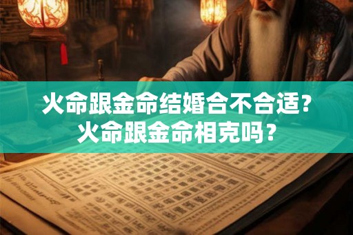 火命跟金命结婚合不合适？火命跟金命相克吗？