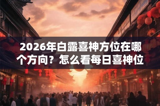 2026年白露喜神方位在哪个方向？怎么看每日喜神位置？