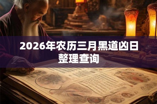 2026年农历三月黑道凶日整理查询