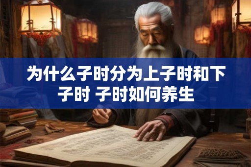 为什么子时分为上子时和下子时 子时如何养生