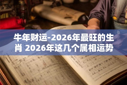 牛年财运-2026年最旺的生肖 2026年这几个属相运势最好
