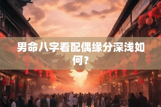 男命八字看配偶缘分深浅如何？