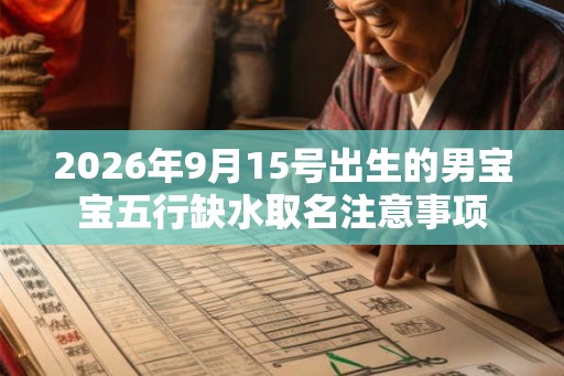 2026年9月15号出生的男宝宝五行缺水取名注意事项