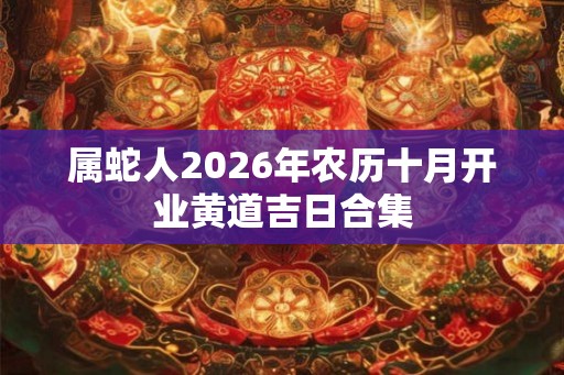 属蛇人2026年农历十月开业黄道吉日合集