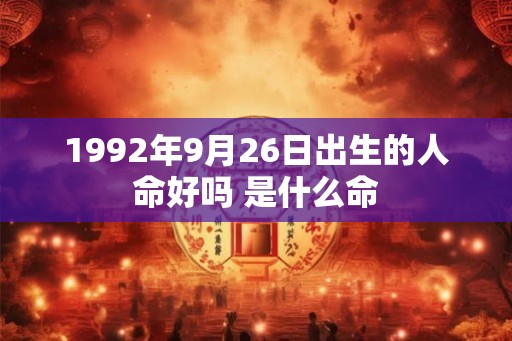 1992年9月26日出生的人命好吗 是什么命 1992年9月26日出生的人命好吗 是什么命